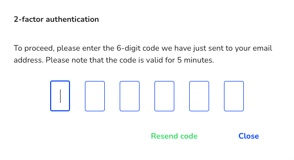  2-factor authentication